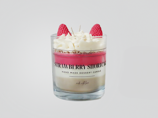 Strawberry shortcake candle